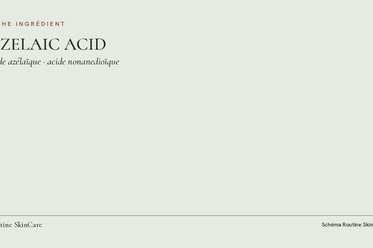 Schéma : fiche de l’ingrédient AZELAIC ACID (acide azélaïque), avec ses noms courants